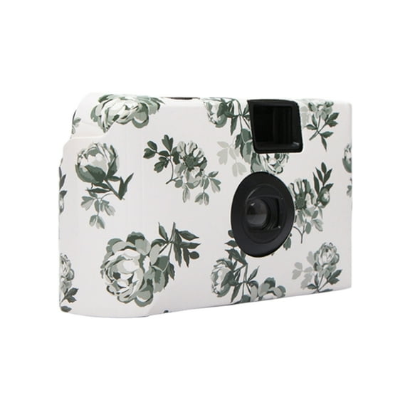 Disposable Retro Film Camera Peony Flower Point & Shoot Cameras Graduation Gift