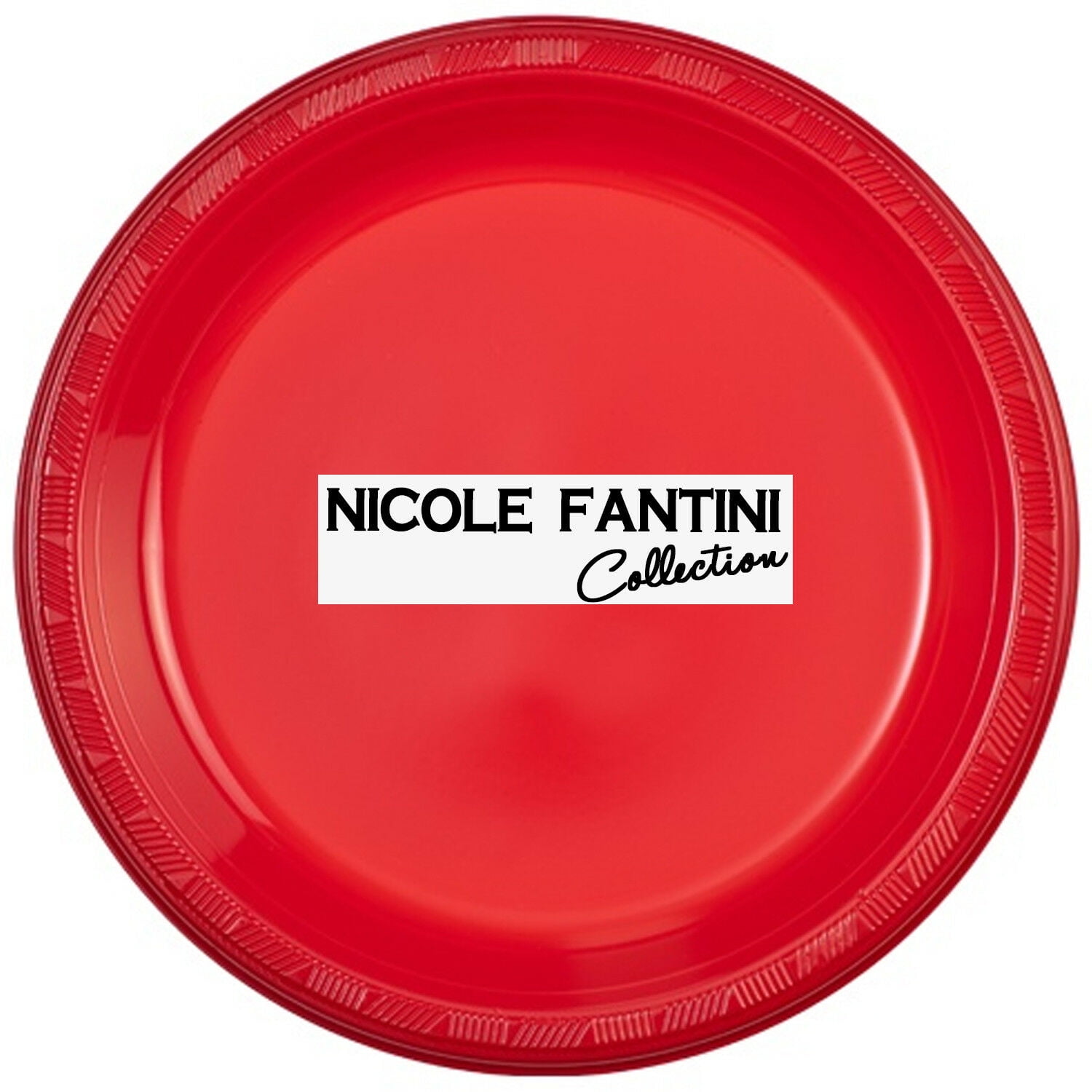 Disposable Reusable Plastic Dinner Plates Heavy Duty 10" Solid Color Set of 10 (Red)