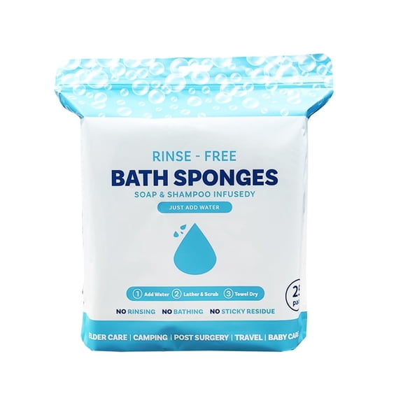 Disposable Rinse-Free Bathing Wipes, Thickened Piece Towel Style Shower, Portable Lazy Person Bath Towel, Extra-Large Exfoliating Shower Towel, Integrated Shower and Bath with Foaming Function