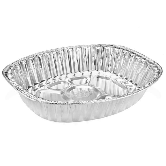 Disposable Roasting Pan Non Stick Aluminum Roaster Pan Heavy-Duty, Oval Shape (20)