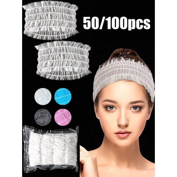 Disposable SPA Headband Multicolor Soft Elastic-Free Facial Hair Band 50/100pcs