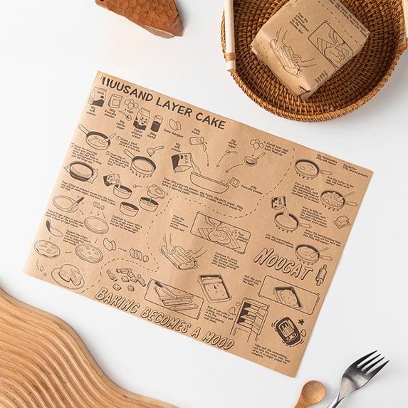 Disposable Sandwich Wraps, 50-Pack Oil Absorbent & Waterproof Parchment Paper Sheets, 14.96x11 Inch Rectangular Food Wrapping Paper for Burgers, Picnics, and Home Kitchens