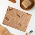 thumbnail image 1 of Disposable Sandwich Wraps, 50-Pack Oil Absorbent & Waterproof Parchment Paper Sheets, 14.96x11 Inch Rectangular Food Wrapping Paper for Burgers, Picnics, and Home Kitchens, 1 of 6