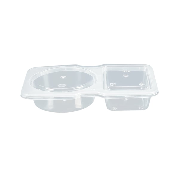 Disposable Sauce Cups with Lids, Small Plastic Condiment Containers for Salad Dressing Dipping Jello Shots To Go Meal Prep Storage, Transparent