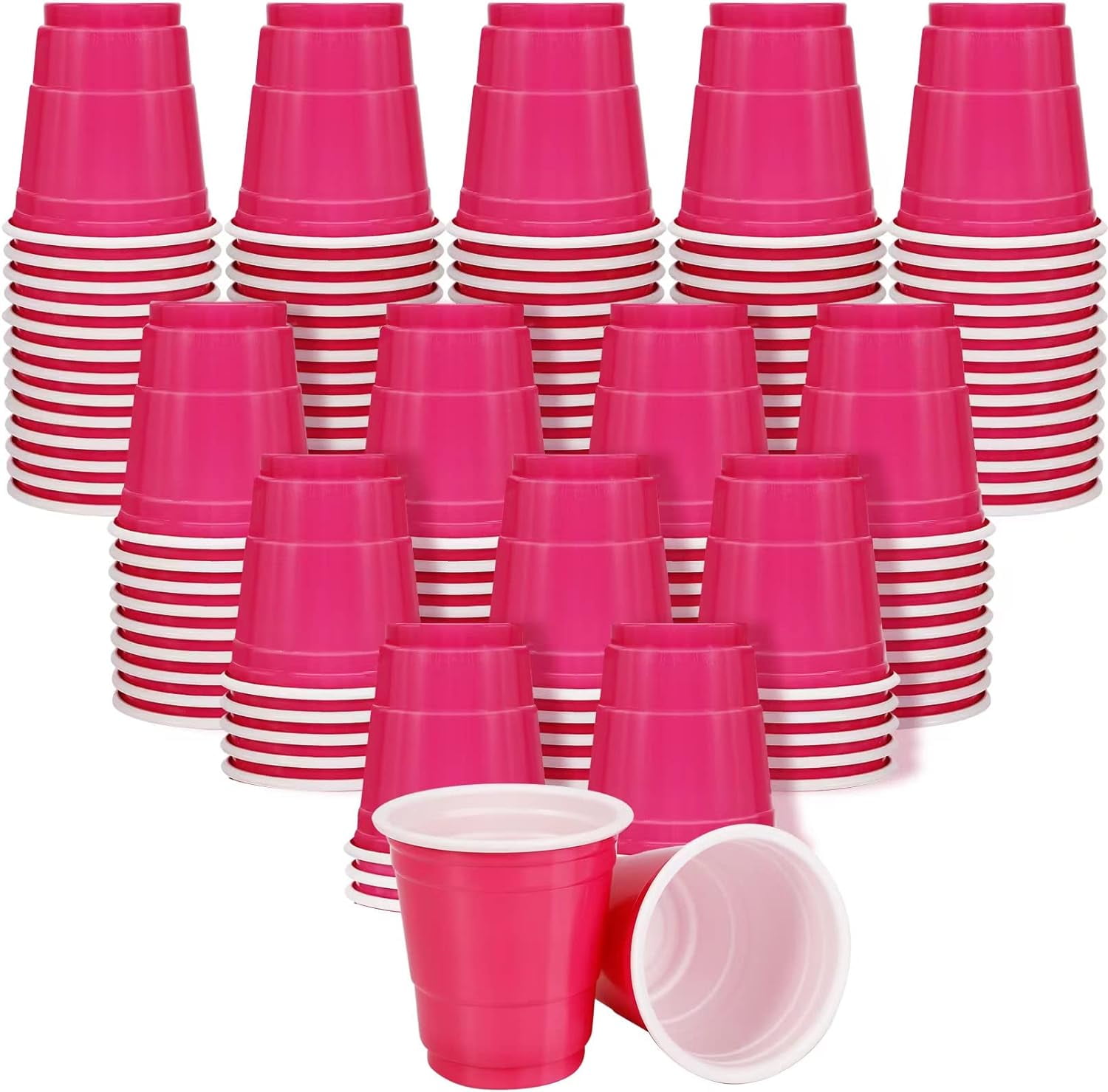 Disposable Shot Glasses,100 Count Mini Solo Cups,2oz Plastic Shot Cups
