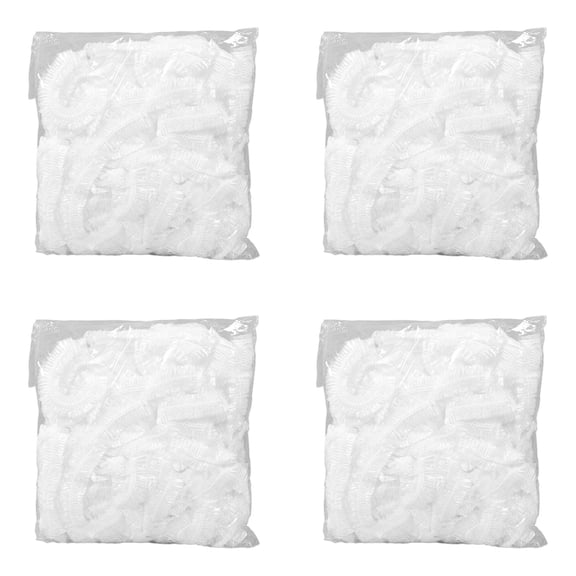 Disposable Shower Caps, 400pcs Clear Bath Caps, Thickening Elastic Waterproof Shower Cap, Multi-Purpose 17.3" Size for Women Men Home Hotel Hair Salon Spa Travel