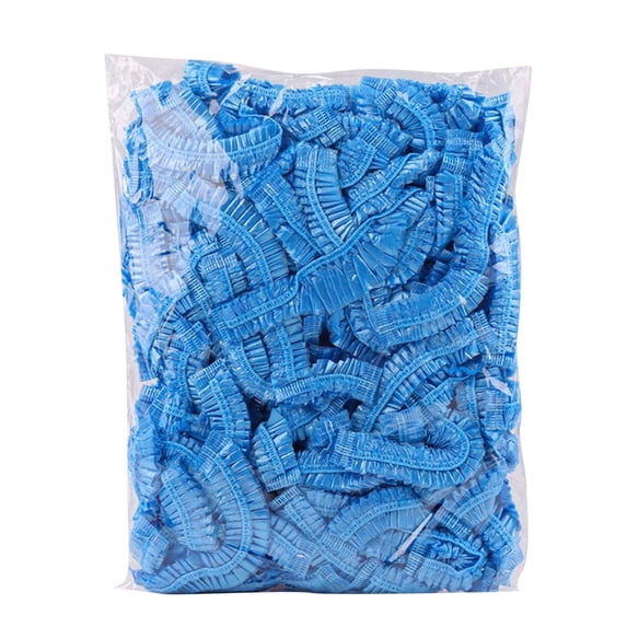 Disposable Shower Caps Bulk Pack 100 Elastic Hair Wide Design Transparent For Home Travel Salon Use
