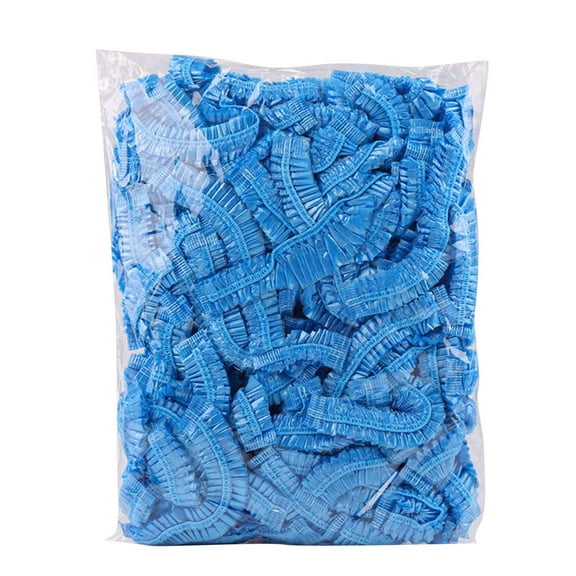 Disposable Shower Caps Bulk Pack 100 Elastic Hair Wide Design Transparent Reusable Travel Home Use