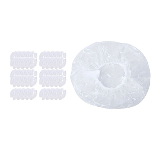 Disposable Shower Caps Waterproof Thickened Elastic Bath Caps, Clear Hair Caps for Deep Conditioning Treatment, Multi-Purpose Travel Essentials for Women Men Salon Spa Home Use 50PC
