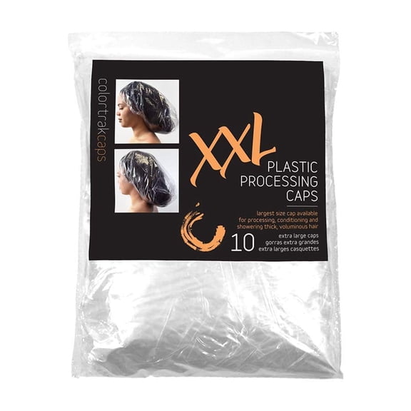 Disposable Shower Conditioning Processing Caps, Protects Long and Voluminous Hair Styles, Curls Natural Hair, Helps Preserve Blowouts, XXL, 10 Caps Per Pack