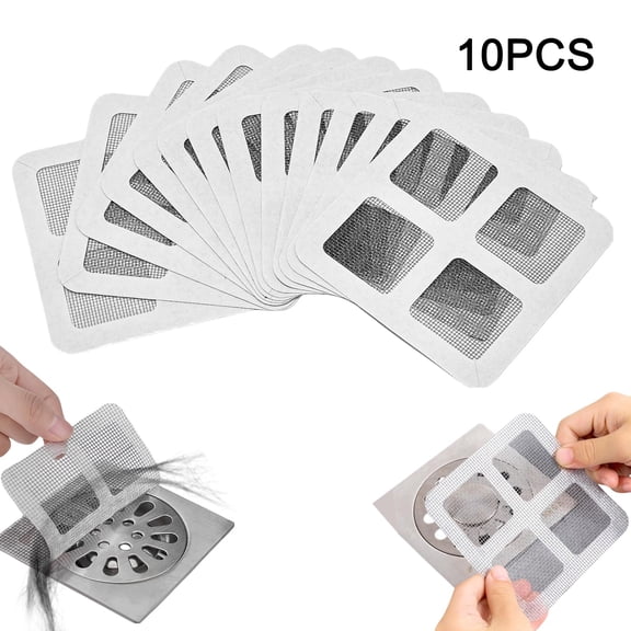 Disposable Shower Drain Cover Hair Catcher, Disposable Floor Drain Sticker, Suit Sewer Filter Screen, Bathroom, Bathtub, Kitchen, Sink Floor Stickers（10PCS）