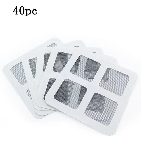 Disposable Shower Drain Hair Catcher | 4x4 Inch Square Mesh Floor Sticker | Upgraded Fiberglass Screen Protector | 10-Pack Bathroom Drain Cover for Hair Clog Prevention