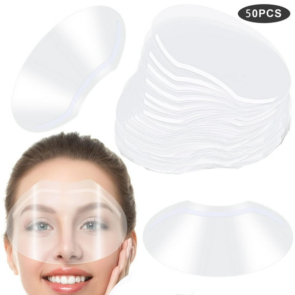 Disposable Shower Face Shield,Bexikou 50 Pcs Eye Shield After Surgery,Clear Visors Eye Protector,Makeup Protective Eyebrow Shower Visor, Eyelash Shield, for Showering, Hairspray,Salon Supplies