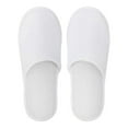thumbnail image 1 of Disposable Slippers for Guests, Individually Wrapped Cotton Velvet Spa Slippers with Non-Slip Eva Sole, Travel & Hotel Home Use, Unisex 11In Closed-Toe Design, 28 , A Pair of Disposable Slippers, 1 of 9