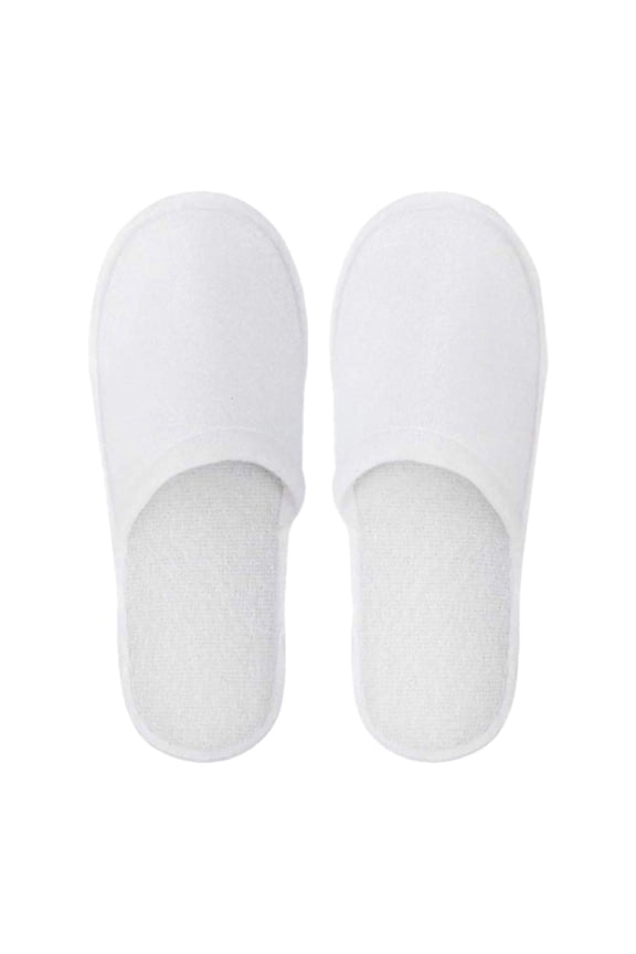 Disposable Slippers for Guests, Individually Wrapped Cotton Velvet Spa Slippers with Non-Slip Eva Sole, Travel & Hotel Home Use, Unisex 11In Closed-Toe Design, 28 , A Pair of Disposable Slippers