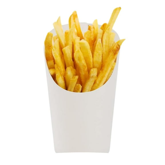 Disposable Small Size French Fry | Onion Rings | Tator Tots Paper Cups | Multiple Uses I Microwavable and Biodegradable | Resistance to Moisture Leakage and Penetration (150) Made in USA