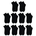 thumbnail image 1 of Disposable Socks 10 Pairs Convenient Solid Color Cotton Socks Mid Tube Socks Compressed Socks for Travel Black, 1 of 4
