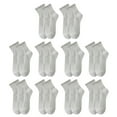 thumbnail image 1 of Disposable Socks 10 Pairs Convenient Solid Color Cotton Socks Mid Tube Socks Compressed Socks for Travel Gray, 1 of 4