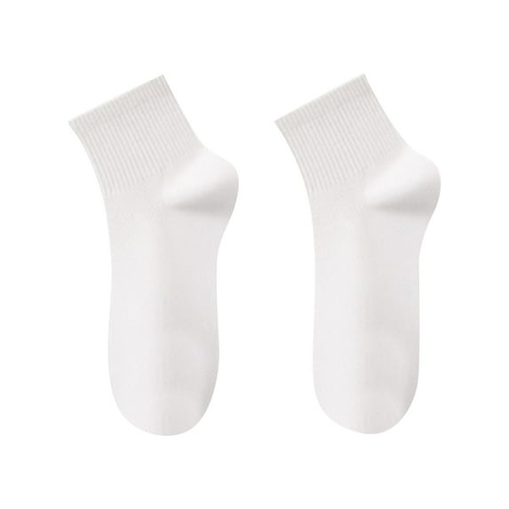 Disposable Socks Convenient Solid Color Cotton Socks Mid Tube Socks Unisex Minimalist Socks for Daily Use White 1 Pair