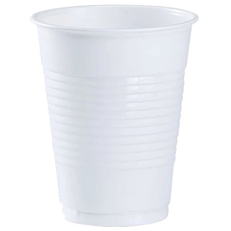 Disposable, Solid Color, Durable Party Dimensions Plastic Cups in White, 18 oz: Ideal for Parties, Events, and Everyday Beverage Needs:160CT