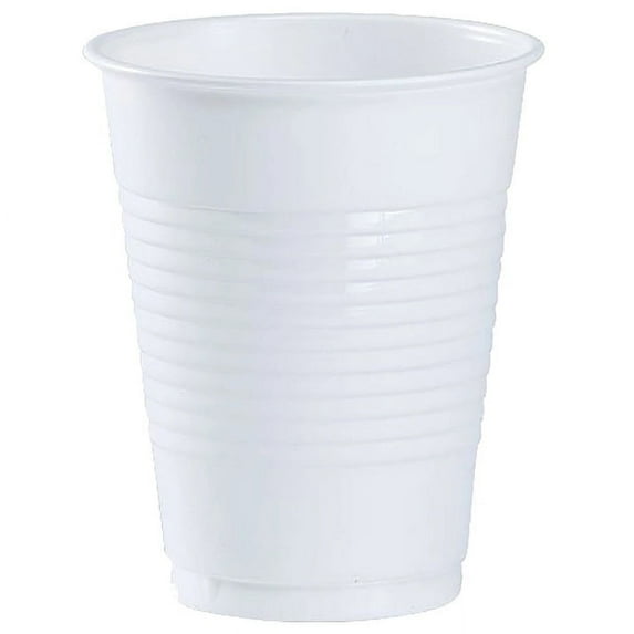 Disposable, Solid Color, Durable Party Dimensions Plastic Cups in White, 18 oz: Ideal for Parties, Events, and Everyday Beverage Needs:160CT