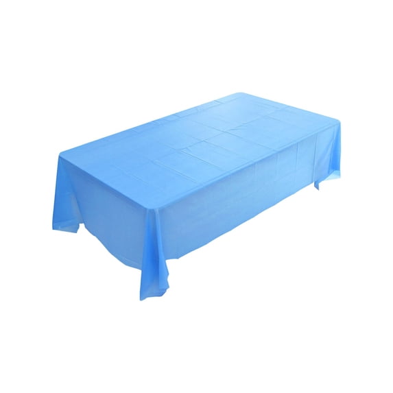Disposable Solid Color Tablecloth 107.87x53.93 inch Rectangle Plastic Table Cover for Hotel Restaurant Home Birthday Party Dessert Table