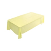 Disposable Solid Color Tablecloth Yellow, 107.87x53.93in Rectangular for Party Wedding Restaurant Home Decor