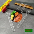 thumbnail image 1 of Disposable Spoons | Clear Extra Strong Extra Resistant | 100/200/300/400/500/600 Transparent Plastic Spoons Weight Disposable Plastic Spoon-transparent, 1 of 8