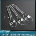 thumbnail image 1 of Disposable Spoons Plastic Spoon Heavy Duty - 6.5" Clear Spoons Plastic Disposable Transparent Plastic Spoons, 1 of 8