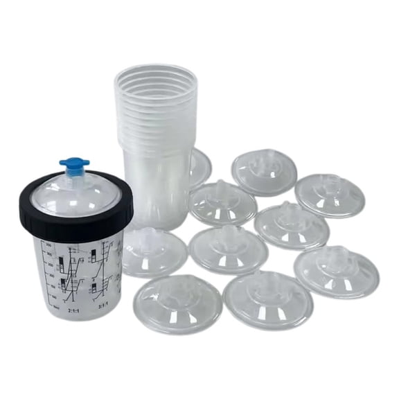 Disposable Spray Gun Paint Mixing Cup H/O Quick Cup 400ml 600ml/ 165ml 9CX3