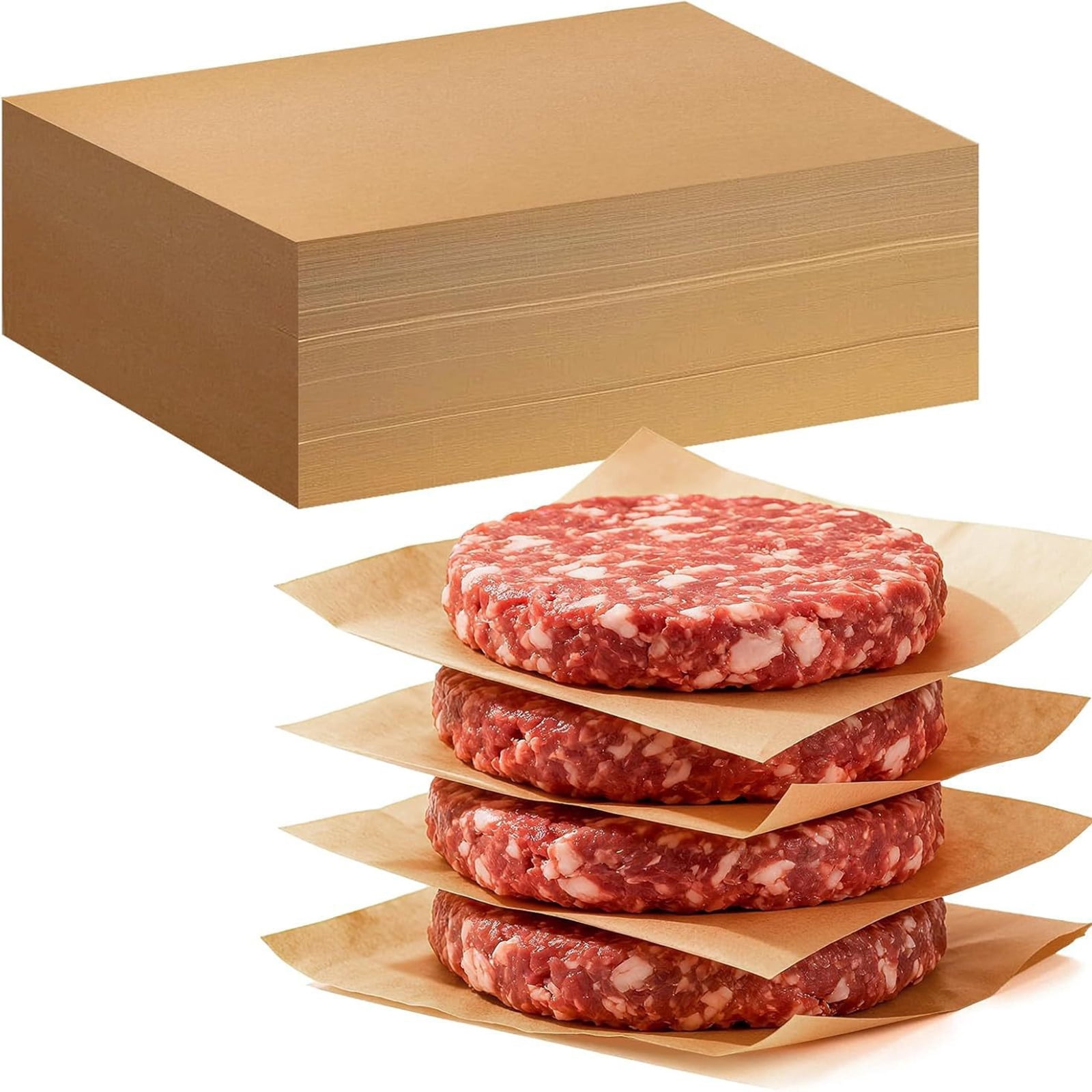 Disposable Square Baking Paper, 30x40cm (12x16inch) Non-Stick Food Wrapping Paper, Grease-Proof Paper for Baking, Grilling, Air Fryer, 1 Pack (100 Sheets)