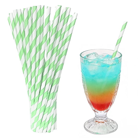 Disposable Straws, Drinking Straws, 8 in, Spiral Striped, Paper Drinking, Birthday Party Supplies, Pink decorations for Party, Craft Projects, 100 Pc