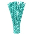 thumbnail image 1 of Disposable Straws, Smoothie Straws Disposable, 7.75 In, Colored Straws, Green Paper, Polka Dot Pattern, Paper Straws, Birthday Party, 100 Pc, 1 of 9