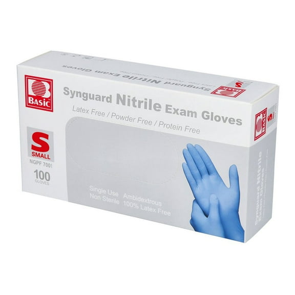 Disposable Synmax Hybrid Nitrile Vinyl Exam Gloves -Blue - Medium