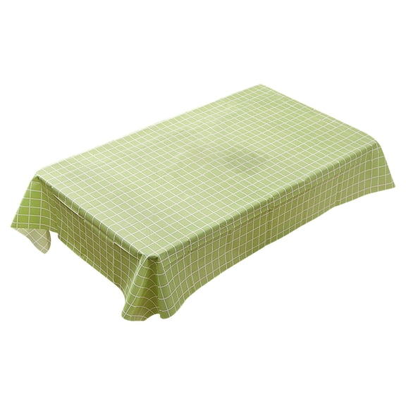Disposable Table Cloth, 53.93X35.43" Rectangle Grid Tablecloth, Waterproof Check Table Cover, Farmhouse Plaid Dining Table Cloth, Stain Resistant Table Protector for Kitchen Dining Cafe Home Decor