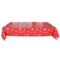 thumbnail image 1 of Disposable Tablecloth, Christmas Tablecloth, Thickened Red Snowflake Holiday Party Tablecloth, Individually Packaged, Large Size 54x72 Inches, Waterproof Plastic, 2PCS Set, 1 of 6