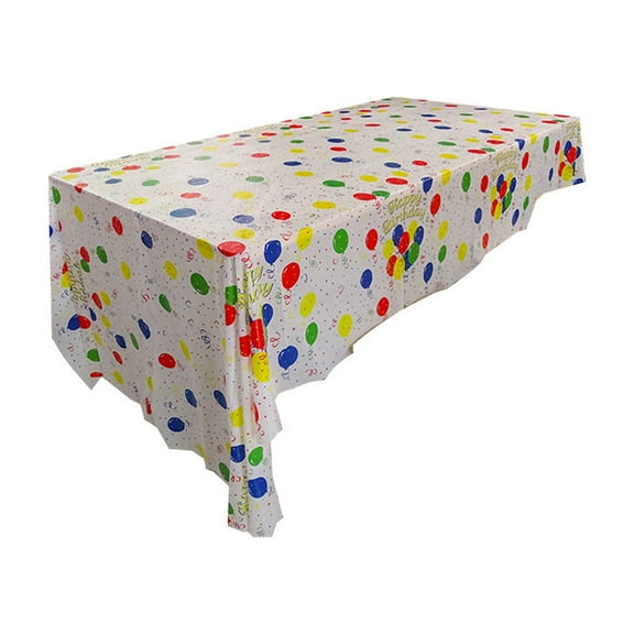 A Disposable Tablecloth Plastic Party Table Cover Waterproof Stain Resistant Easy Clean No Wash For Birthday Picnic Event Decoration 54X108 Inches Bulk 1Pc Vinyl Tablecloth