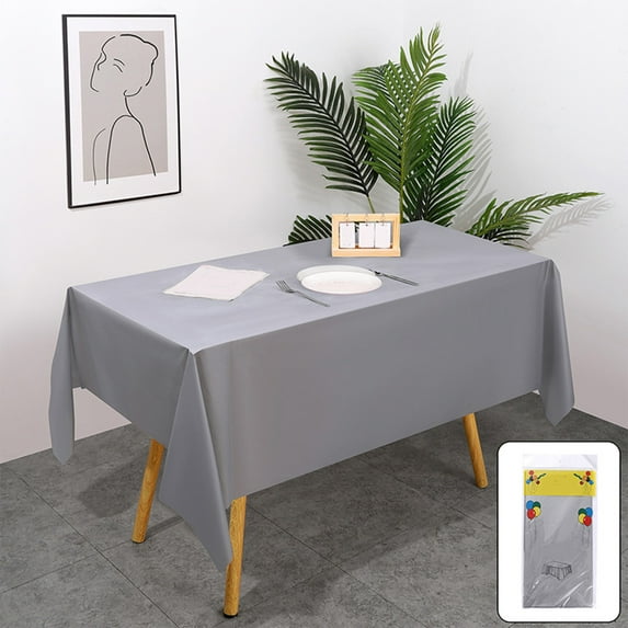 Disposable Tablecloths, 54x72 Inches Plastic Table Cover, Easy Cleanup and Stain Resistant, for Parties, Picnics, and Holiday Events, Ihhxbz