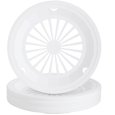 Cooking Concepts Paper Plate Holders – Set Of 4, Green Plastic, For Picnics, BBQ, Camping, 9 Inch Plates