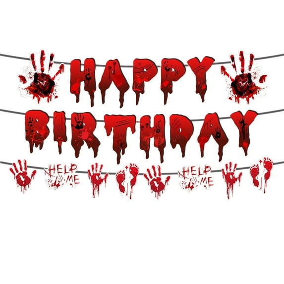Disposable Tableware Set Complete Supplies All-In-One Set With Horror Bloody Handprints Design Plates Cups Napkins For Party Home Table Decoration Ideal For