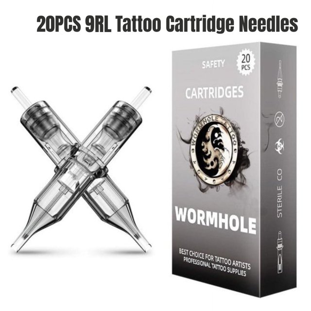 Disposable Tattoo Tips Mieauty 20PCS 9RL Disposable Tattoo Tips Assorted for 9RL Round Liner