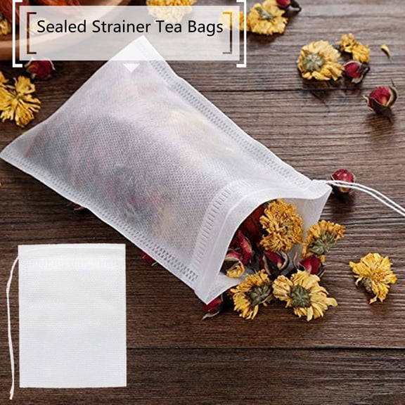 Disposable Tea Strainer Bags Empty Cotton Drawstring Sealed Strainer Tea