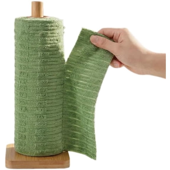 Disposable Tear-Off Cleaning Cloth Roll, Reusable Microfiber Cleaning Kitchen Dish Rags, Multi-Surface Home & Kitchen Use