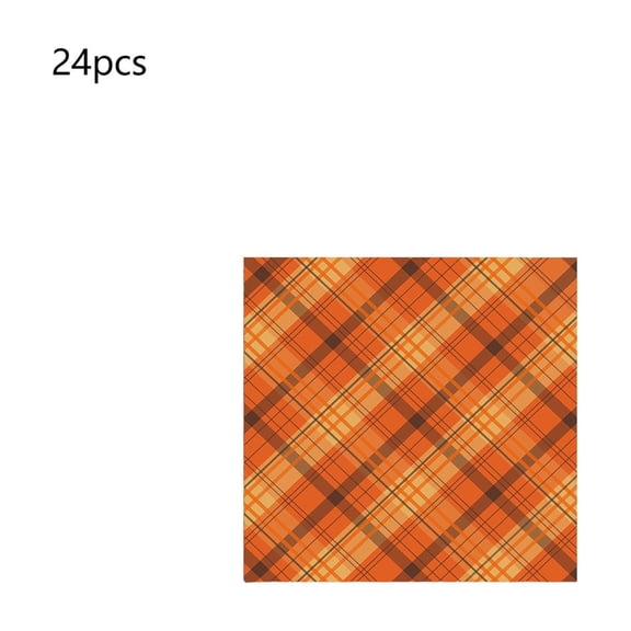 Disposable Thanksgiving Paper Plates with Autumn Pumpkin and Maple Leaf Patterns for Fall Harvest Parties and Family Gatherings, 24-Pack, 7.08 Inch(Multicolor B)
