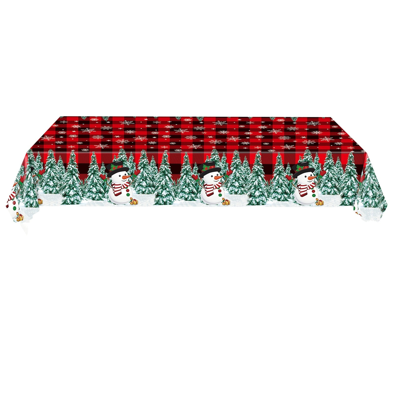Disposable Thickened Snowman Tablecloth Holiday Party Tablecloth ...