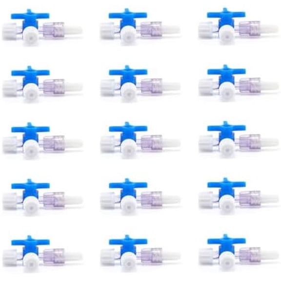 Disposable Three Way Valve 3-Way Stopcocks with Aseptic Cock for Luer Connections 3 Way Stopcock Flexiable T-Connector (100 PCS)$$Plumbing & HVAC