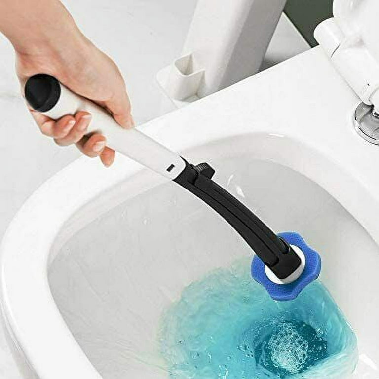 Disposable Toilet Bowl Cleaner Brush with Refill Heads Scrubber Disinfecting