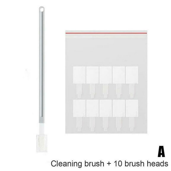 Disposable Toilet Brush Set, Long Handle Wand Cleaning System with 10 Replacement Heads, Non-Woven Flexible Bristles for Deep Clean, Wet and Dry Use, Gap and Crevice Cleaner A