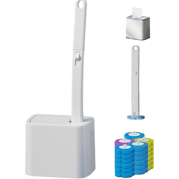 Disposable Toilet Brush, Toilet Brush,Disposable Toilet Cleaner, Powerful Cleaning, Extended Handle for Toilet Bowl Cleaners,Bathroom Cleaning, Bathtub