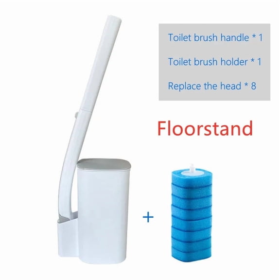 Disposable Toilet Brush With Cleaning Liquid Wall-Mounted Cleaning Tool For Bathroom Replacement Brush Head Wc Accessories